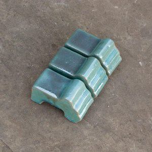 Glazed Aqua Green (Set of 3) Handmade Terracotta Plant Pot Feet  - image 1
