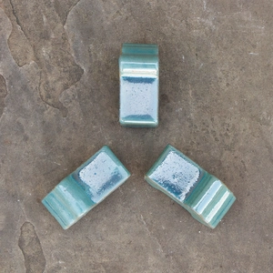Glazed Aqua Green (Set of 3) Handmade Terracotta Plant Pot Feet  - image 2