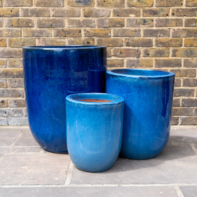 Glazed Terracotta Brantome Mediterranean Planter (Pot Size D44cm x H54cm) Handmade Outdoor Plant Pot - image 1