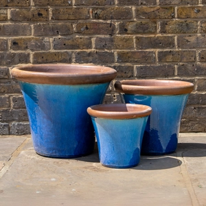 Glazed Terracotta Brighton Mediterranean Planter (Pot Size D41cm x H34cm) Handmade Outdoor Plant Pot - image 1