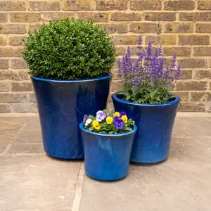 Glazed Terracotta Concord Mediterranean Planter (Pot Size D44cm x H41cm) Handmade Outdoor Plant Pot - image 2