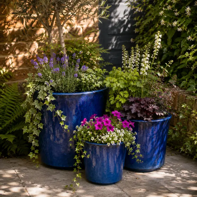 Glazed Terracotta Concord Mediterranean Planter (Pot Size D27cm x H24cm) Handmade Outdoor Plant Pot - image 2