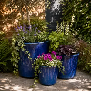 Glazed Terracotta Concord Mediterranean Planter (Pot Size D27cm x H24cm) Handmade Outdoor Plant Pot - image 2