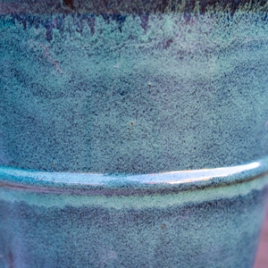 Glazed Terracotta Conical Ring Moss Green Planter (D27xH27cm) Handmade Outdoor Plant Pot - image 3