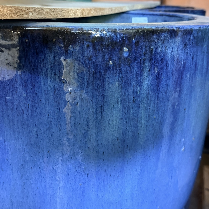 Glazed Terracotta Cylinder Mediterranean Planter (D29cm x H26cm) Handmade Outdoor Plant Pot - image 2