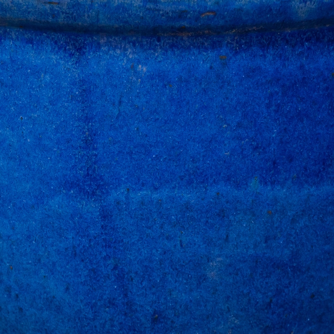 Glazed Terracotta HP001 Egg Pot Rim Blue Planter (D60cm x H50cm) Handmade Outdoor Plant Pot - image 2