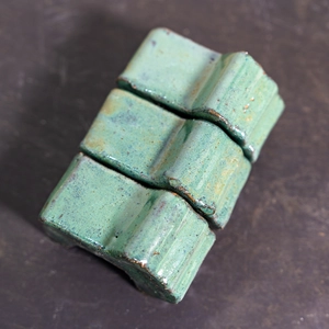 Glazed Terracotta Plant Pot Feet Celadon Green (Set of 3) Handmade Planter Feet - image 1