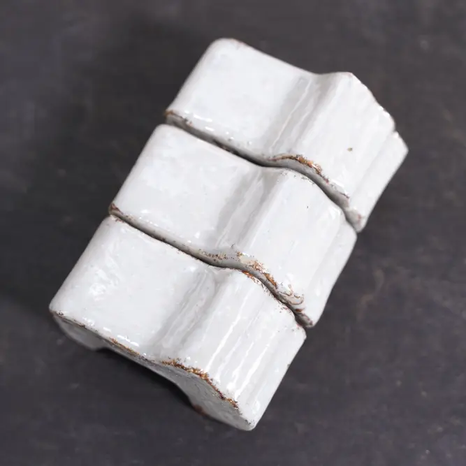 Glazed Terracotta Plant Pot Feet White (Set of 3) Handmade Planter Feet - image 1