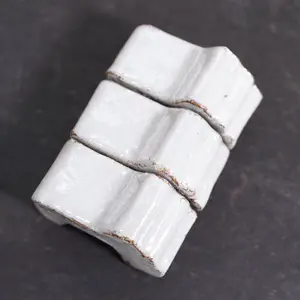 Glazed Terracotta Plant Pot Feet White (Set of 3) Handmade Planter Feet