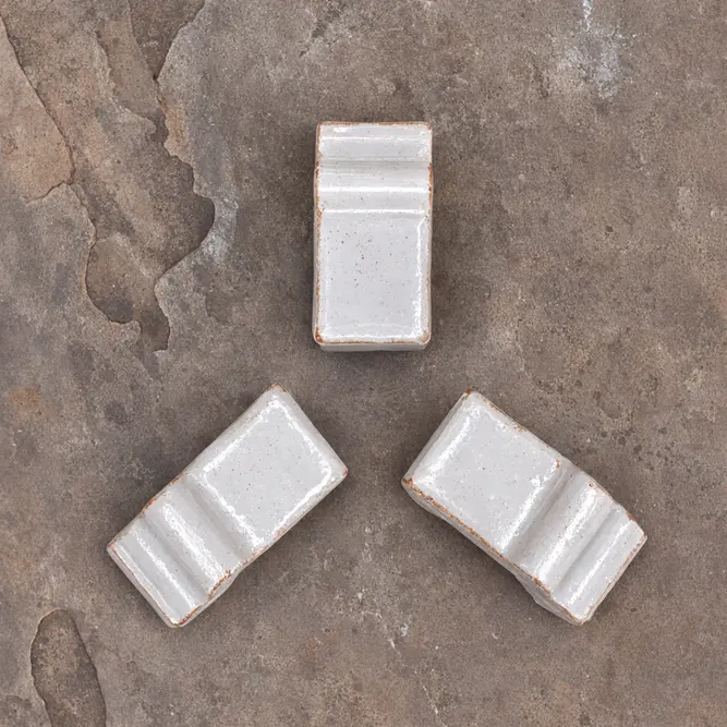 Glazed Terracotta Plant Pot Feet White (Set of 3) Handmade Planter Feet - image 2