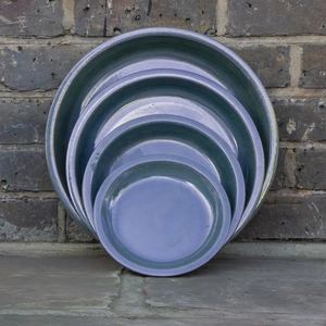Glazed Terracotta Saucer Anthracite Grey - Handmade Plant Pot Saucer
