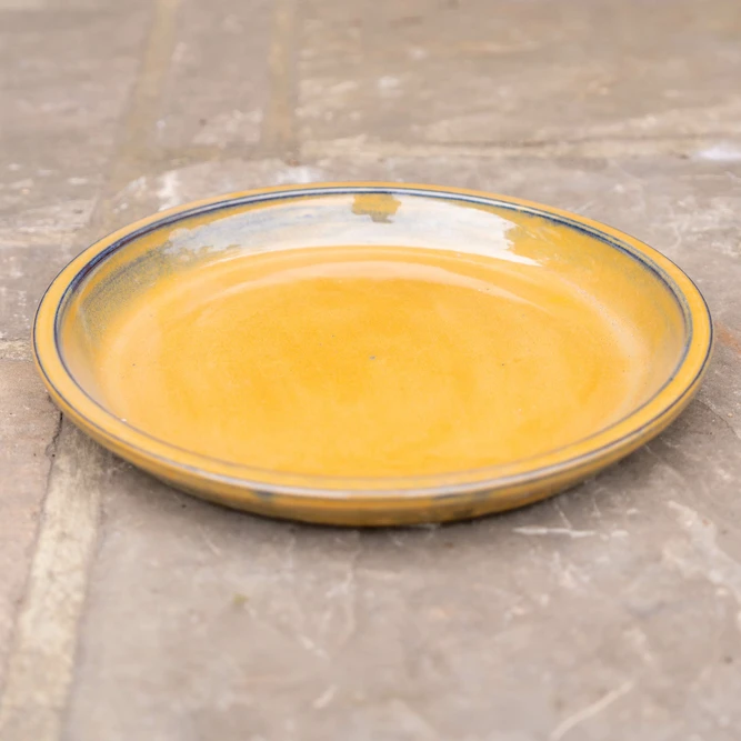 Glazed Terracotta Saucer Honey (D20cm) Handmade Plant Pot Saucer - image 2