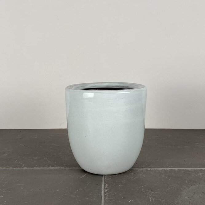 Grace White (D14cm x H15cm) Indoor Plant Pot Cover - image 1