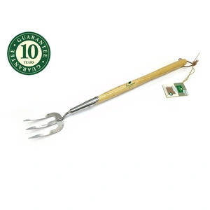 Greenman Mid-Handled Stainless Steel Weed Fork