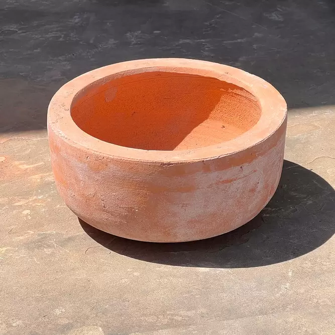 Handmade Aged Bowl Terracotta Planter (D21cm x H10cm) Outdoor Plant Pot - image 1