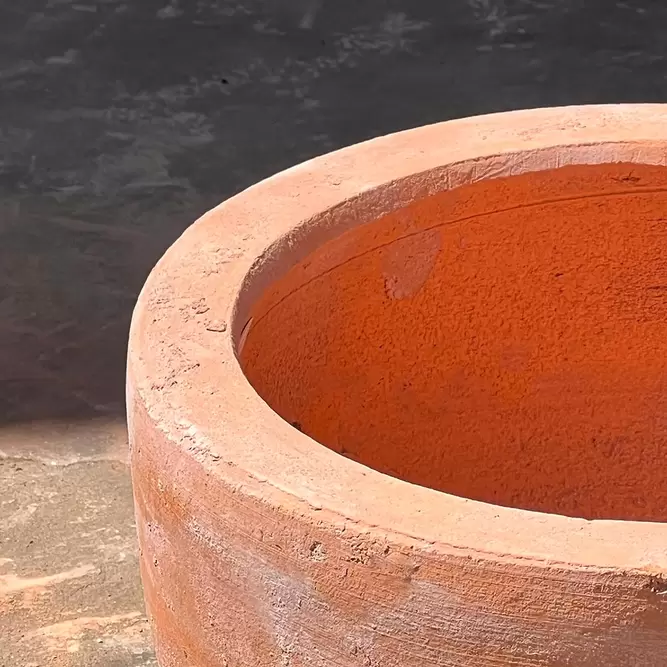 Handmade Aged Bowl Terracotta Planter (D21cm x H10cm) Outdoor Plant Pot - image 2