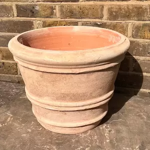 Handmade Aged Coni Terracotta Planter (D24cm x H20cm) Outdoor Plant Pot - image 1