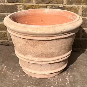 Handmade Aged Coni Terracotta Planter (D24cm x H20cm) Outdoor Plant Pot - image 5