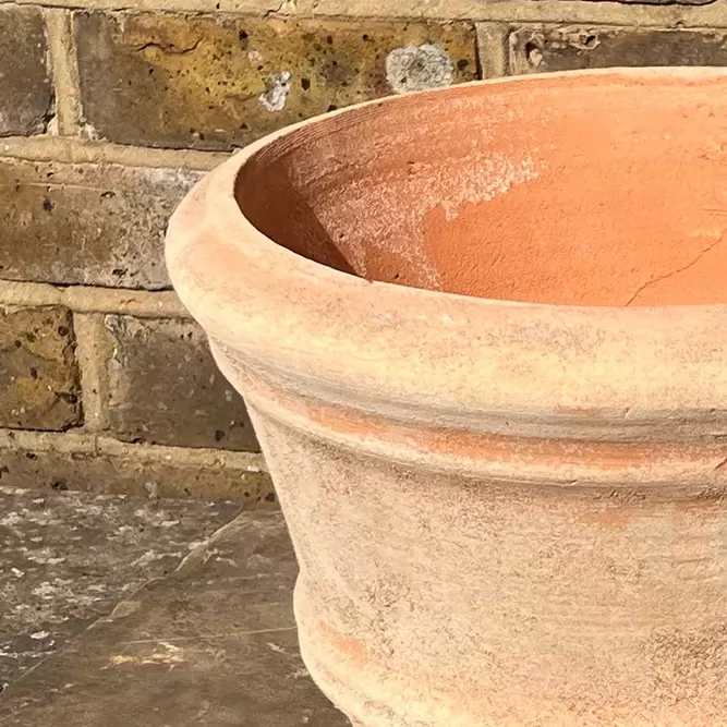 Handmade Aged Coni Terracotta Planter (D33cm x H25cm) Outdoor Plant Pot - image 2