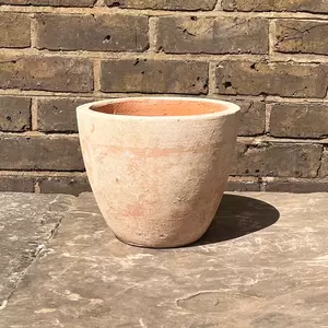 Handmade Aged Egg Pot Terracotta Planter (25cmx22cm) Outdoor Plant Pot - image 5