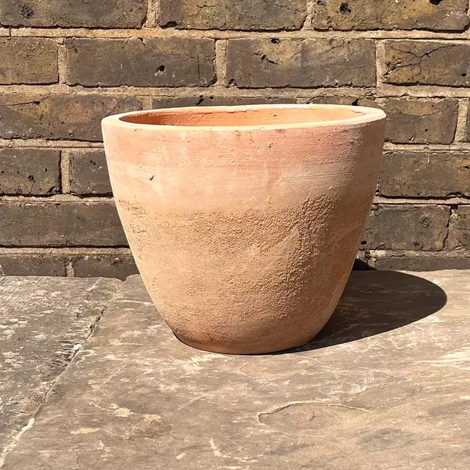 Handmade Aged Egg Pot Terracotta Planter (D31cm x H27cm) Outdoor Plant Pot - image 1