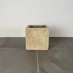 Handmade Antique Sand Cube Pot Size D12cm x H12cm Outdoor Plant - image 2