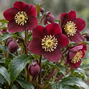 Helleborus Ice N Roses 'Barolo' (Pot Size15cm) Gold Collection