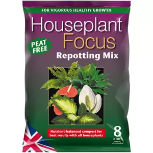 House Plant Focus Repotting Mix 8L Peat Free