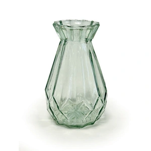 Hyacinth Vase - Geometric Decorative Glass Hyacinth Vase for Flowering Bulbs