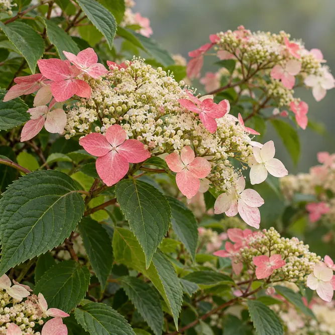 Hydrangea 'Crûg Coral' (Pot Size 3L) Climbing Hydrangea