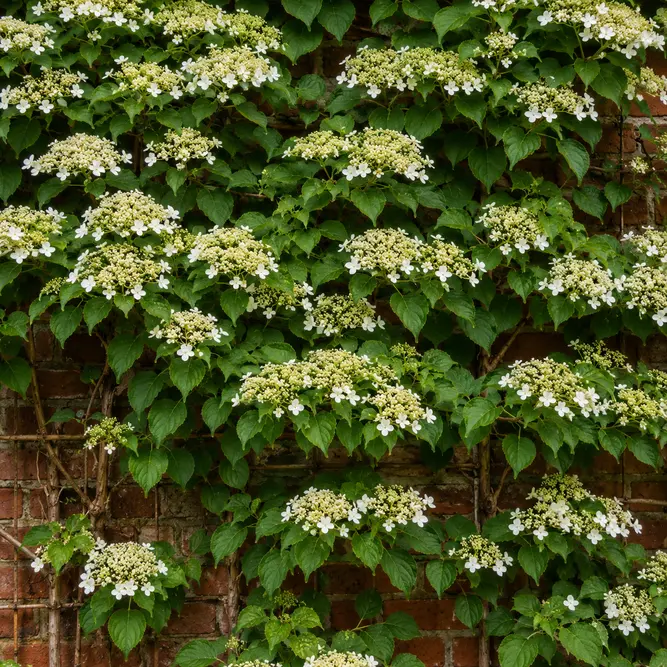 Hydrangea petiolaris Frame-Trained Climbing Hydrangea (Pot Size 10L)