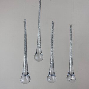 Icicles Drops Silver Christmas Tree Decoration - image 2