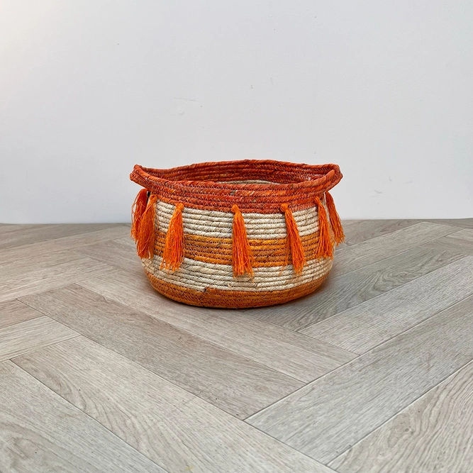 Jackie Orange Basket Plant Pot (24cm) - image 1