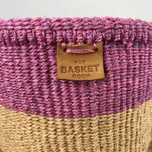 Keti Pink Weaved Straw Basket (D24cm x H20cm) Indoor Plant Pot Cover - image 2