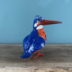 Kingfisher Multicoloured Sculpture L15cm x W14cm x H15cm - image 1