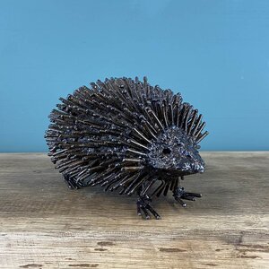 Large Hedgehog Bronze Sculpture L20cm x W11cm x H12cm - image 2