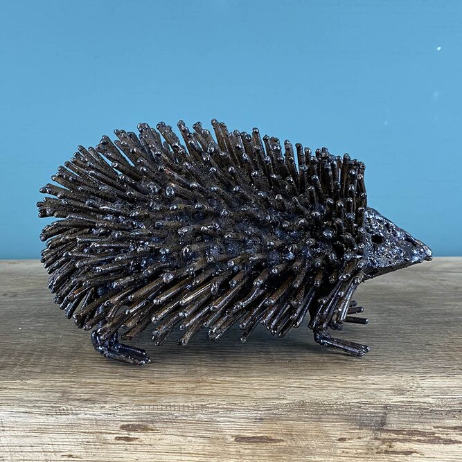 Large Hedgehog Bronze Sculpture L20cm x W11cm x H12cm - image 3