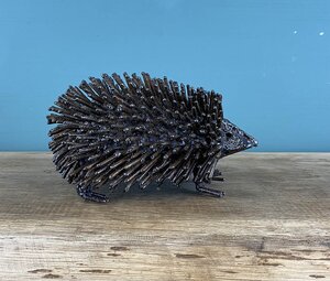 Large Hedgehog Bronze Sculpture L20cm x W11cm x H12cm - image 4