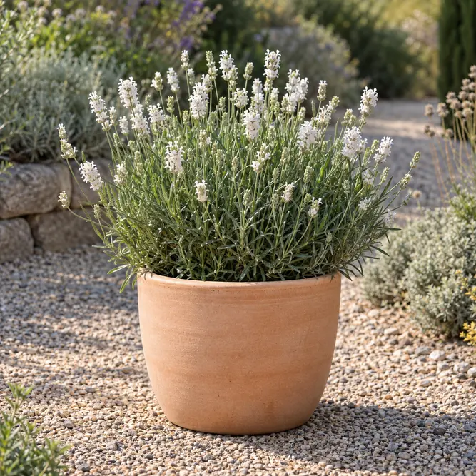 Lavandula angustifolia 'Ardèche White' (Pot Size 13cm) White English Lavender - image 1