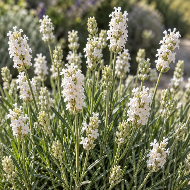 Lavandula angustifolia 'Ardèche White' (Pot Size 13cm) White English Lavender - image 2