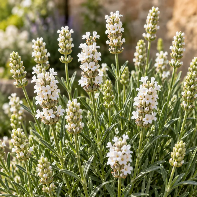 Lavandula angustifolia 'Hidcote White' (Pot Size 17cm) White English Lavender - image 2