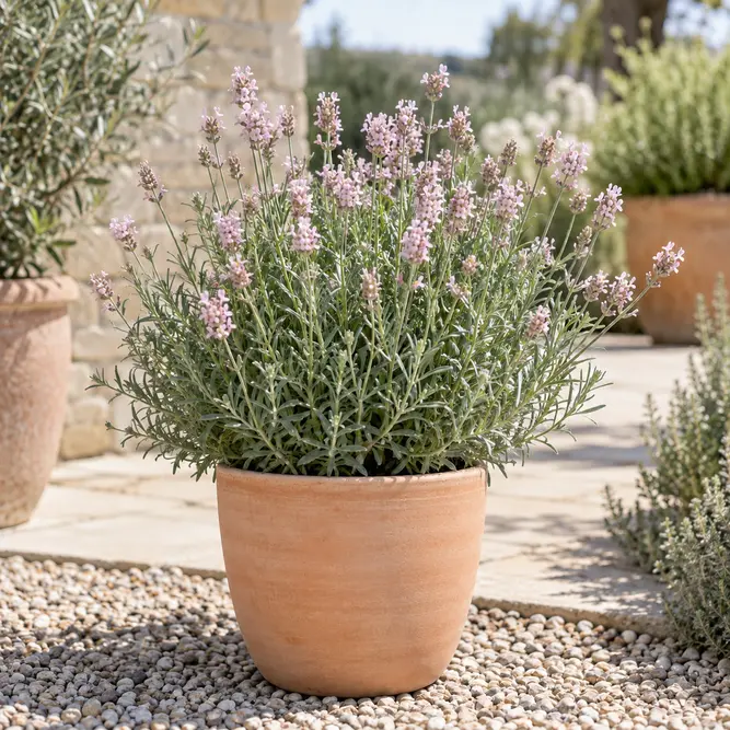 Lavandula angustifolia 'Rosea' (Pot Size 14cm) Pink English Lavender - image 1
