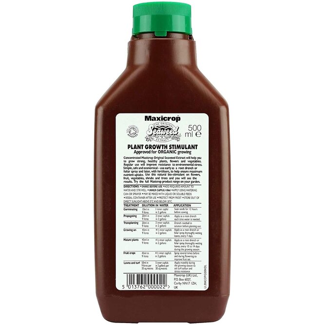 Maxicrop Original Seaweed Extract, Organic Plant Growth Stimulant 500ml concentrate - image 3