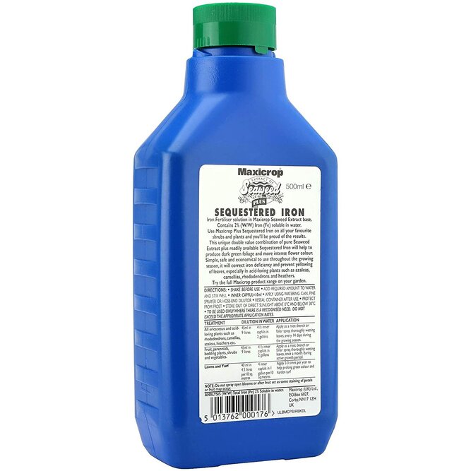 Maxicrop PPSIYDL Sequestered Iron, Natural Seaweed Extract Plus 2% Iron, 500ml, Concentrate - image 4