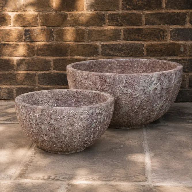 Mediterranean Volcano Bowl Garden Planter (D47xH23) Outdoor Plant Pot - image 1