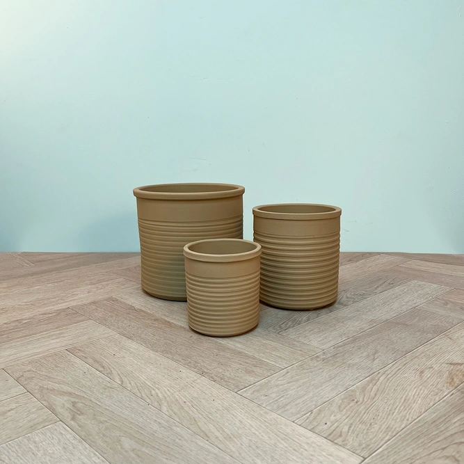 Momo Taupe Ceramic Plant Pot (D15cm) - image 3