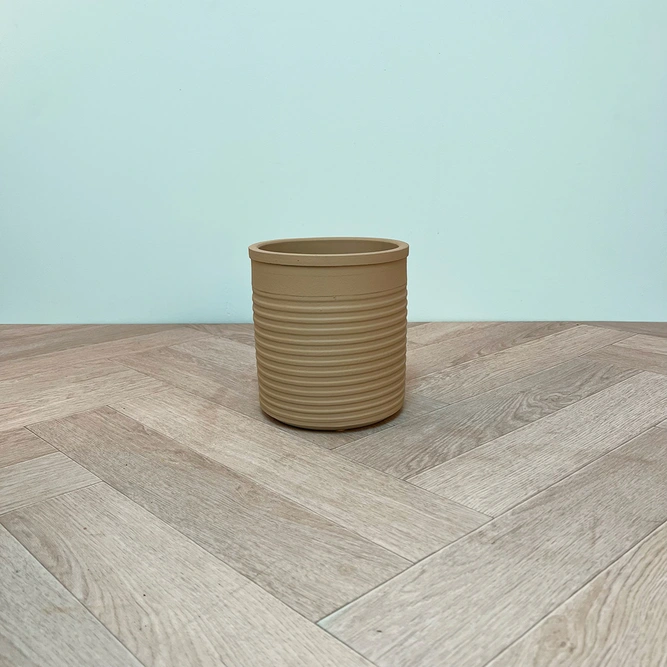 Momo Taupe Ceramic Plant Pot (D15cm) - image 1