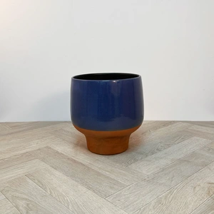 Myron Terracotta Indoor Plant Pot Blue (D26cm) - image 1