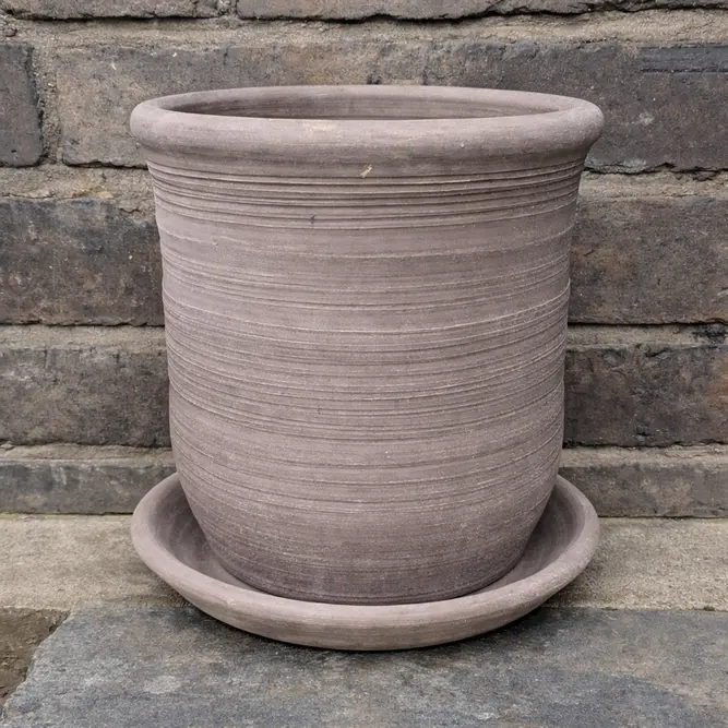 Mystic Brown Terracotta Saucer (D18cm) Handmade Outdoor Plant Pot Saucer - image 2