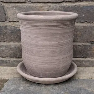 Mystic Brown Terracotta Saucer (D18cm) Handmade Outdoor Plant Pot Saucer - image 2